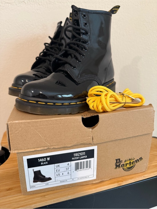 Dr. Martens Shoes - Dr. Martens Black Boots with Translucent Gum Soles
